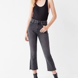 BDG black washed kick flare jeans
